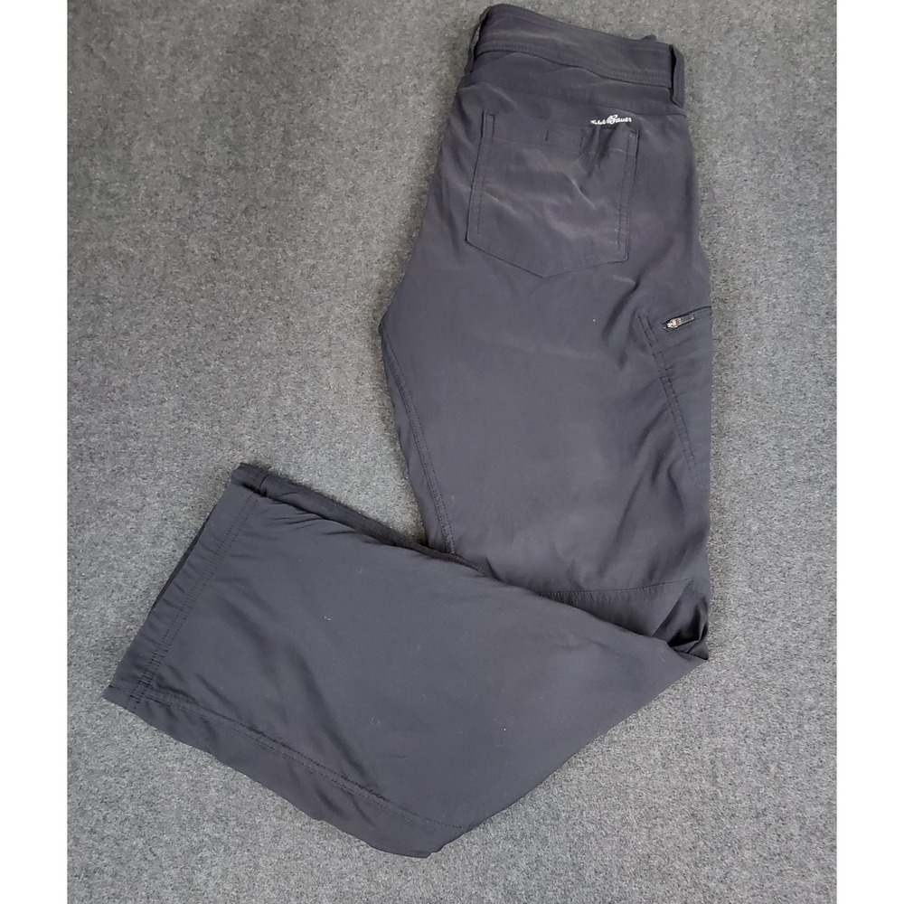 Eddie Bauer First Ascent Pants Men 33x34 (34x33) Black Softshell Hiking Outdoor